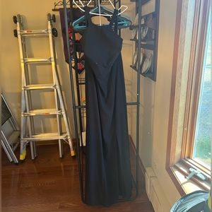black xback formal dress full length. size 10
